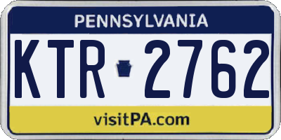 PA license plate KTR2762