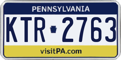 PA license plate KTR2763