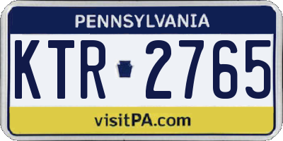 PA license plate KTR2765