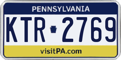PA license plate KTR2769