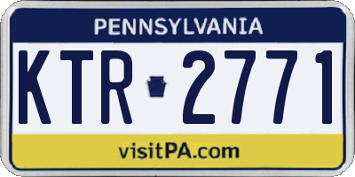 PA license plate KTR2771