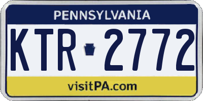 PA license plate KTR2772