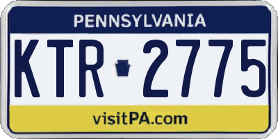 PA license plate KTR2775