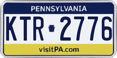 PA license plate KTR2776