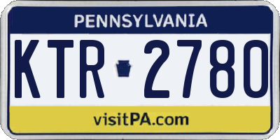PA license plate KTR2780