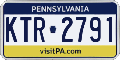 PA license plate KTR2791