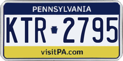 PA license plate KTR2795
