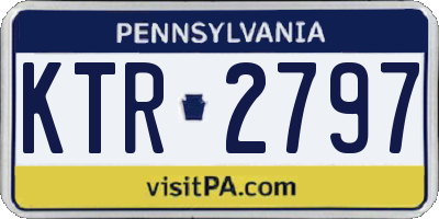 PA license plate KTR2797