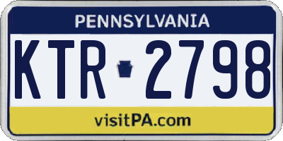 PA license plate KTR2798