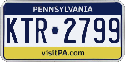 PA license plate KTR2799