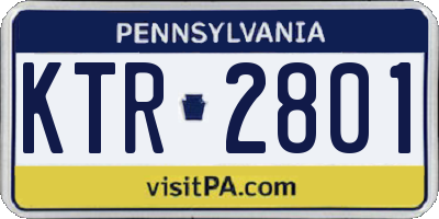 PA license plate KTR2801