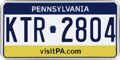 PA license plate KTR2804
