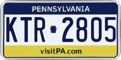 PA license plate KTR2805
