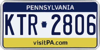 PA license plate KTR2806
