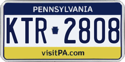 PA license plate KTR2808