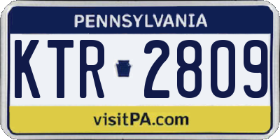 PA license plate KTR2809