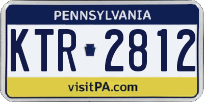 PA license plate KTR2812