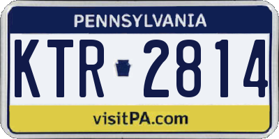 PA license plate KTR2814
