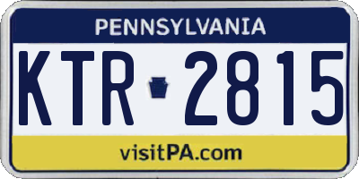 PA license plate KTR2815