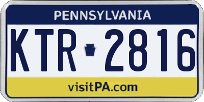 PA license plate KTR2816