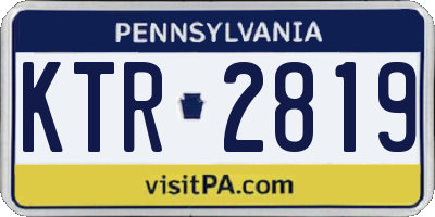 PA license plate KTR2819