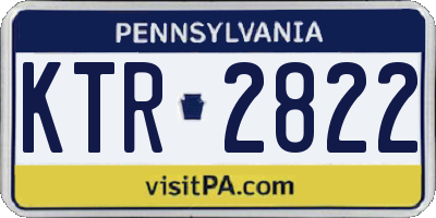 PA license plate KTR2822