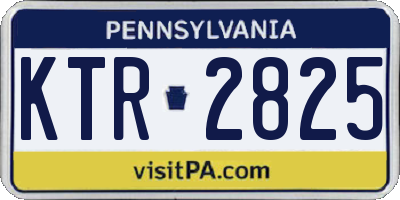 PA license plate KTR2825
