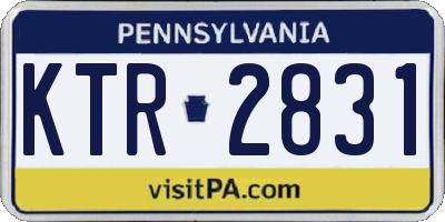 PA license plate KTR2831