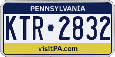 PA license plate KTR2832