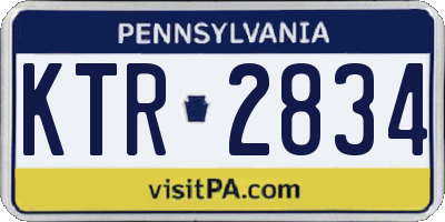 PA license plate KTR2834