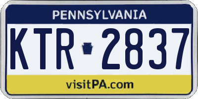 PA license plate KTR2837