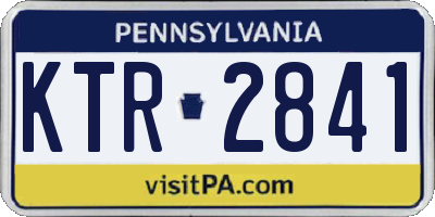PA license plate KTR2841