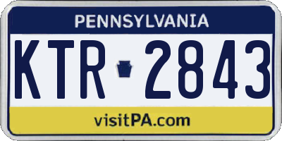 PA license plate KTR2843