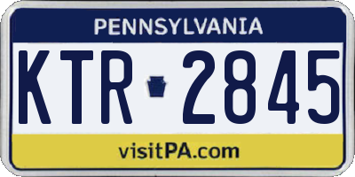 PA license plate KTR2845