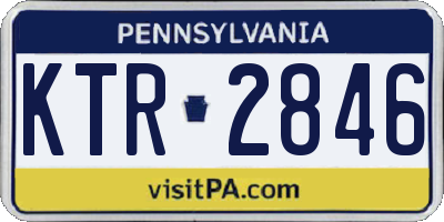 PA license plate KTR2846