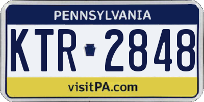 PA license plate KTR2848