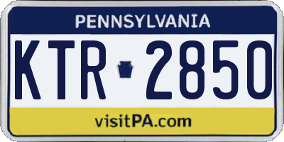 PA license plate KTR2850