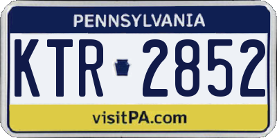 PA license plate KTR2852