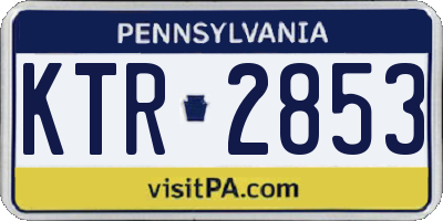 PA license plate KTR2853