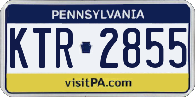 PA license plate KTR2855