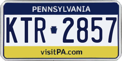 PA license plate KTR2857