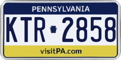 PA license plate KTR2858
