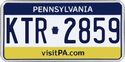 PA license plate KTR2859