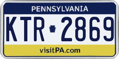 PA license plate KTR2869