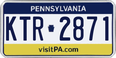PA license plate KTR2871