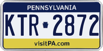 PA license plate KTR2872