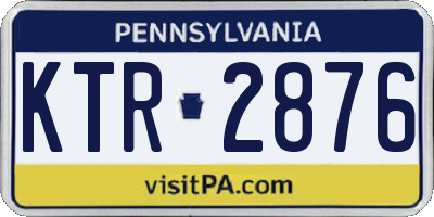PA license plate KTR2876