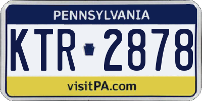 PA license plate KTR2878