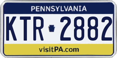 PA license plate KTR2882