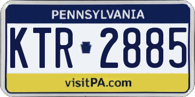 PA license plate KTR2885